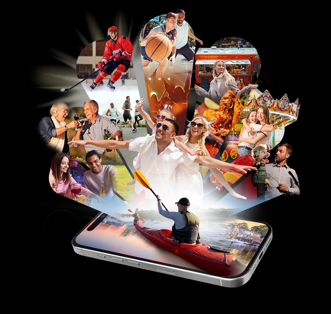 New Hampshire activities including live music, sports, dining, and family fun